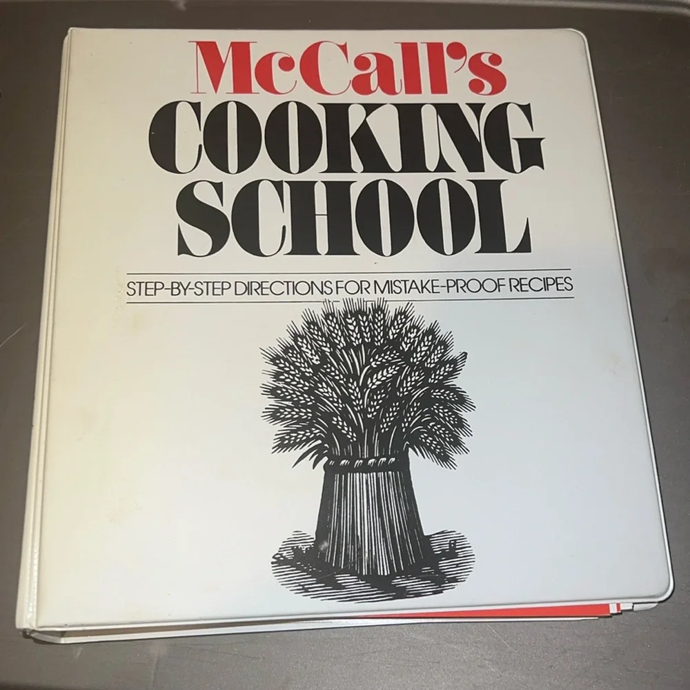 McCall’s Cooking School Binder. Mistake proof recipes dates 1986. Vintage recipe